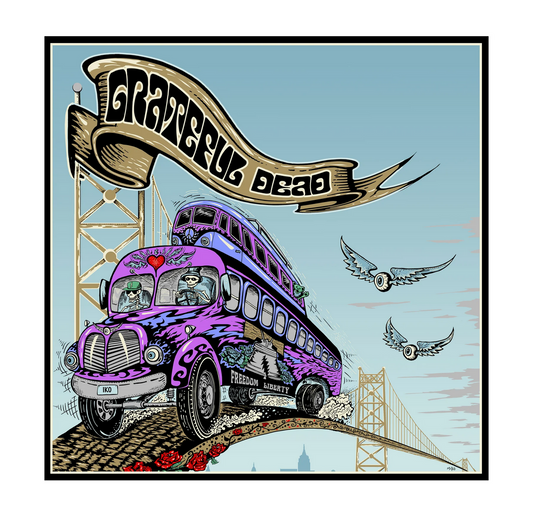 Grateful Dead Liberty Bus Art Print