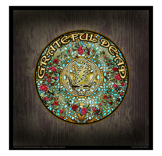 Grateful Dead Woodcut Stealie Art Print