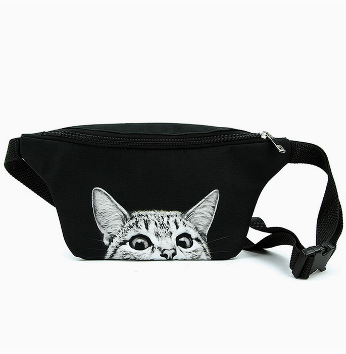 Peeking Cat Fanny Pack