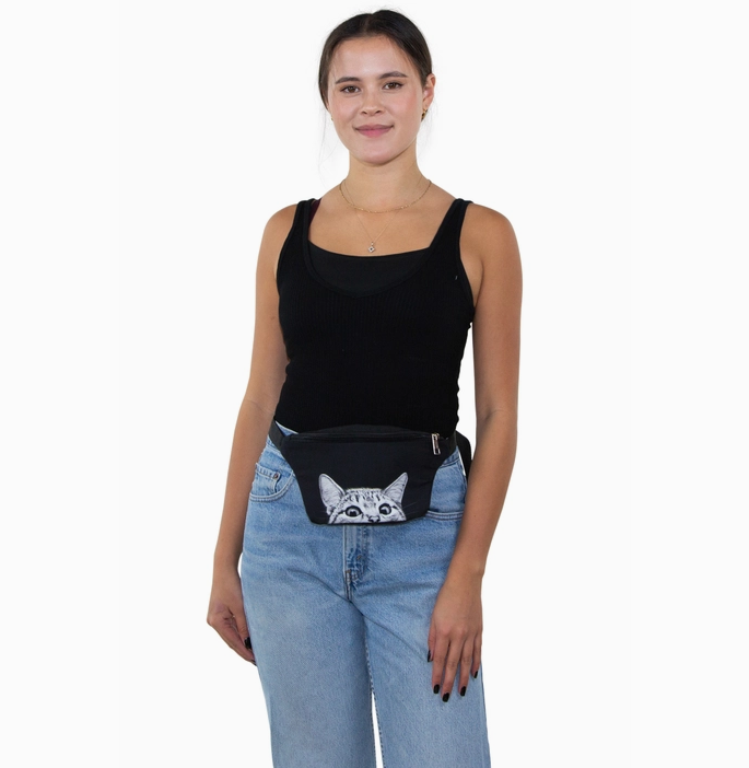 Peeking Cat Fanny Pack