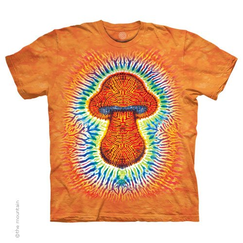 Men's Mushroom Orange Tie-Dye T-Shirt