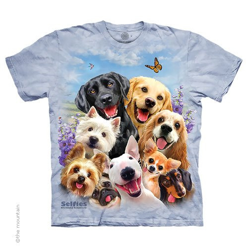 Men's Dog Selfie Tie Dye T-Shirt