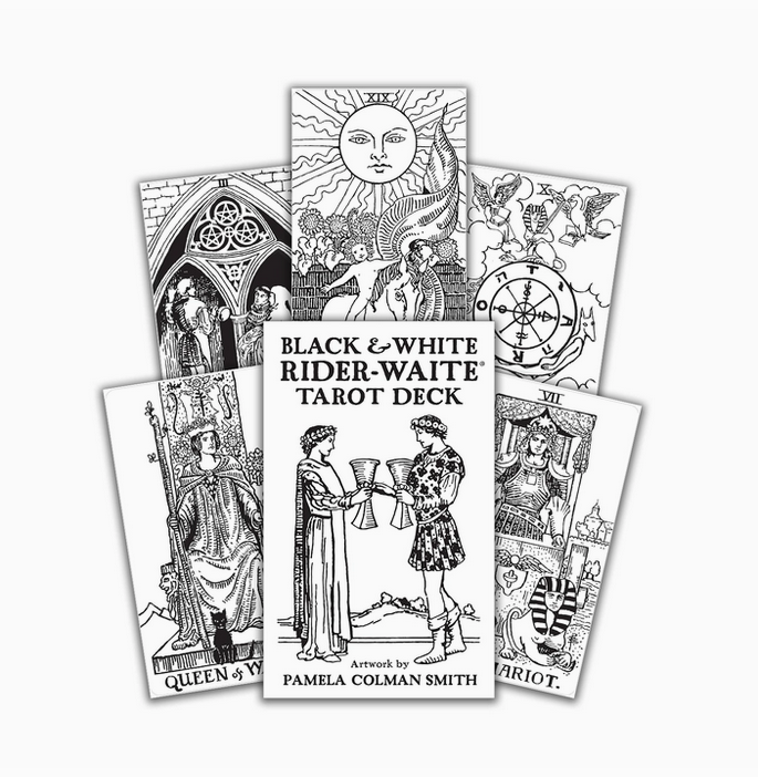 Black & White Rider-Waite Tarot Deck