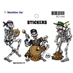 Skeleton Jam Band Multi-Pack Sticker