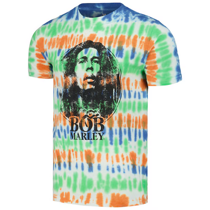 Men's Bob Marley Face Tie Dye T-Shirt