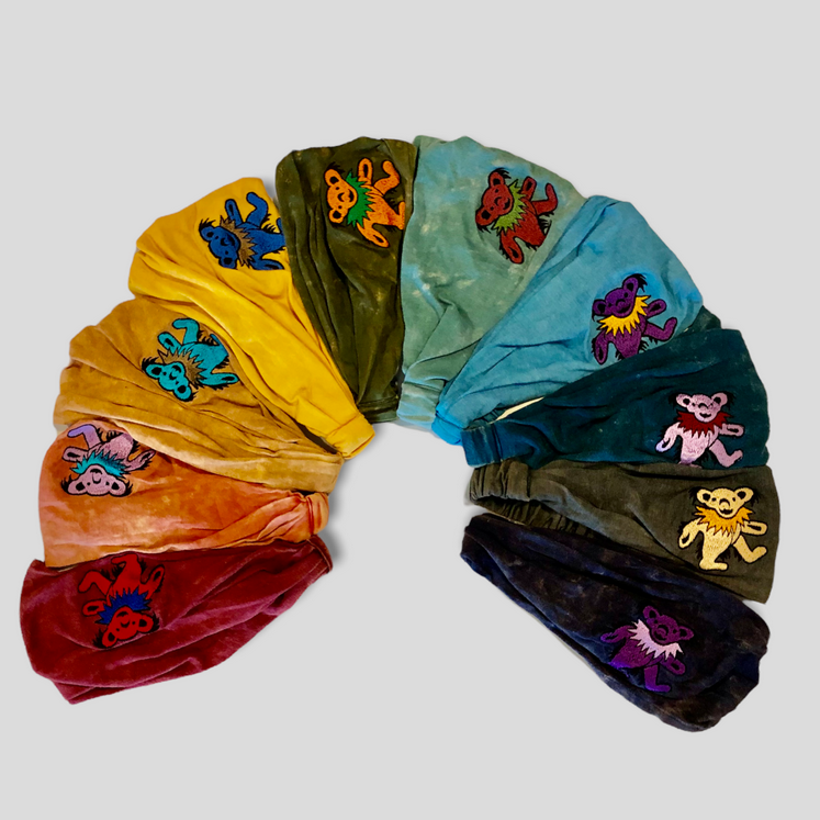 Grateful Dead Embroidered Bear Headband