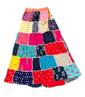 Women's Patchwork Rope Knit Maxi Skirt