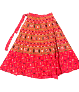 Women's India Print Paisley Wrap Skirt