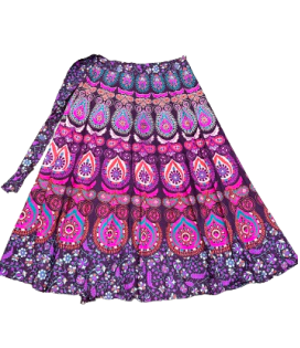 Women's India Print Paisley Wrap Skirt