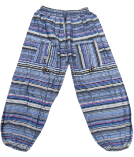Unisex Elastic Ankle Baja Stripe Harem Pants