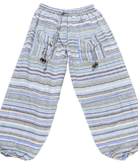 Unisex Elastic Ankle Baja Stripe Harem Pants
