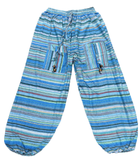 Unisex Elastic Ankle Baja Stripe Harem Pants