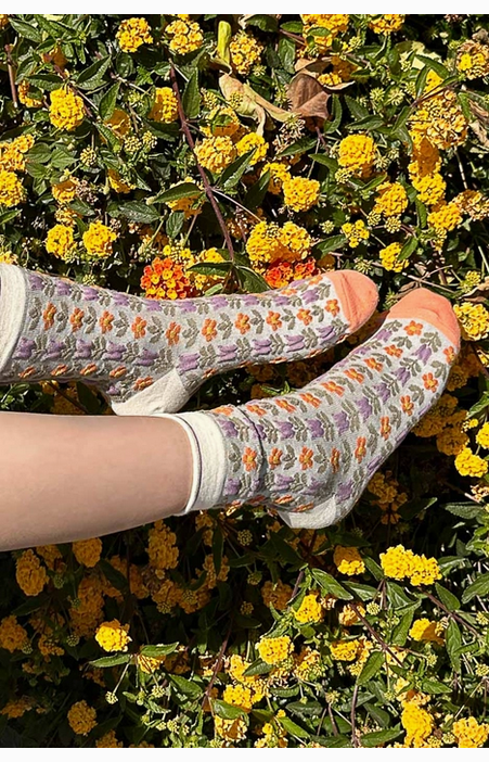 Cottagecore Flower Sock