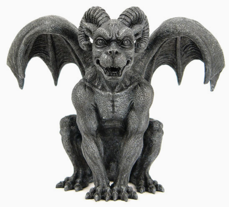 Ram Horned Gargoyle Statue