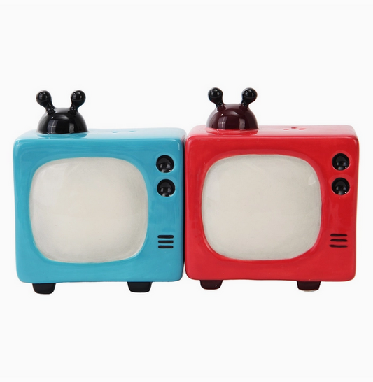 Retro Tv Sets Salt and Pepper Shaker Set