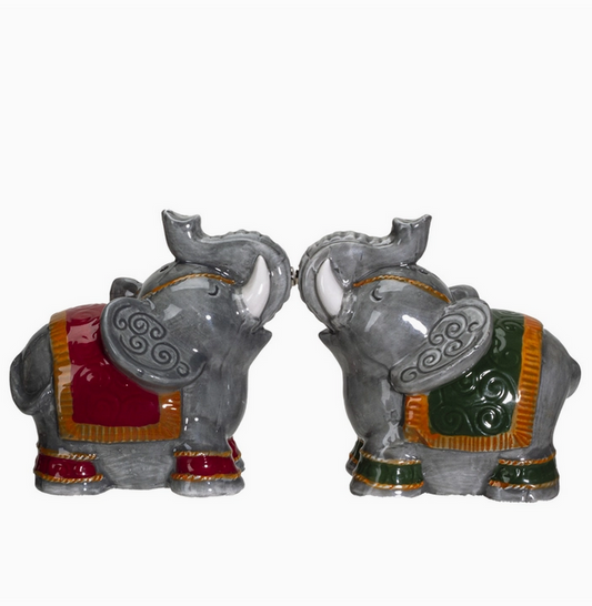 Raja Elephants Salt and Pepper Shaker Set