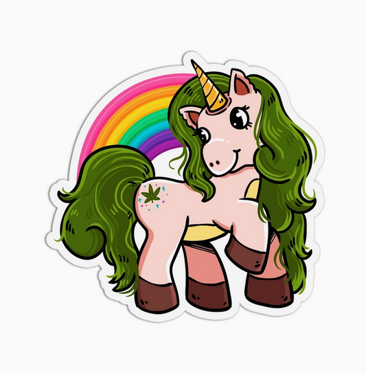 Canna Unicorn Textured Sticker