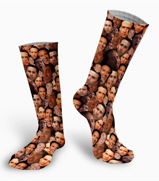Nicolas Cage Faces Socks