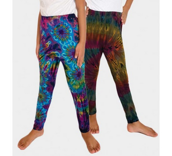 Youth Tie-Dye Rayon Spandex Leggings