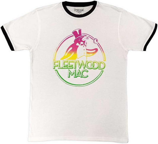 Men's Fleetwood Mac Rainbow Penguin Ringer T-Shirt