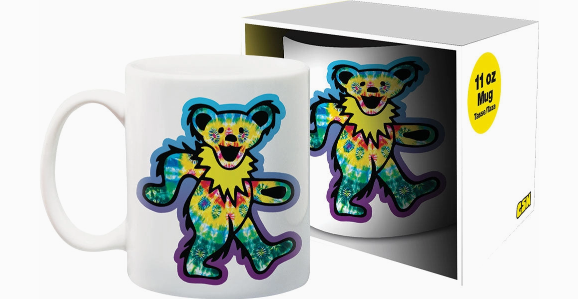 Grateful Dead Tie-Dye Dancing Bear Ceramic Mug
