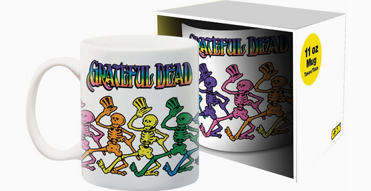 Grateful Dead Rainbow Dancing Skeletons Ceramic Mug