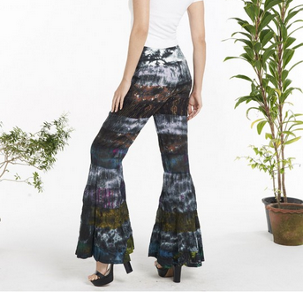 Women's Rayon Patchwork Bell Bottoms