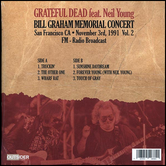 Grateful Dead, Neil Young, Bill Graham Memorial Concert Volume 2: San Francisco CA, November 3rd, 1991 Colored Vinyl LP