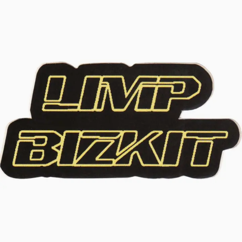 Limp Bizkit Yellow On Black Logo Sticker