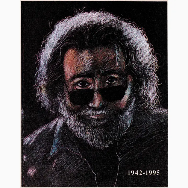 Jerry Garcia "1942 - 1995" Drawing Sticker