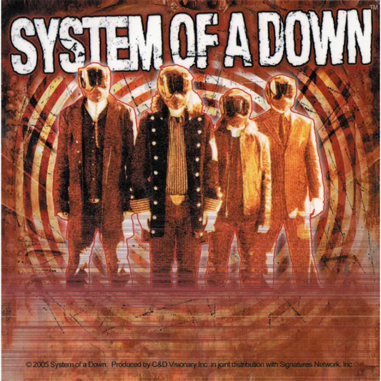 System of A Down Group Shot in Masks Sticker