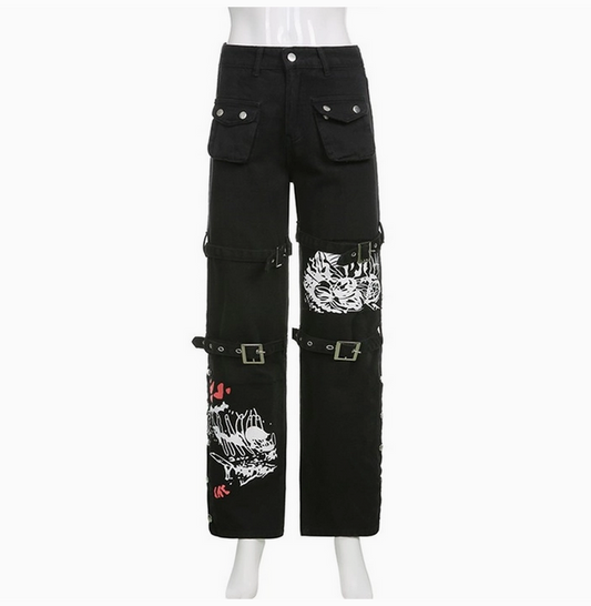 Women's Low Waist Bondage Jeans