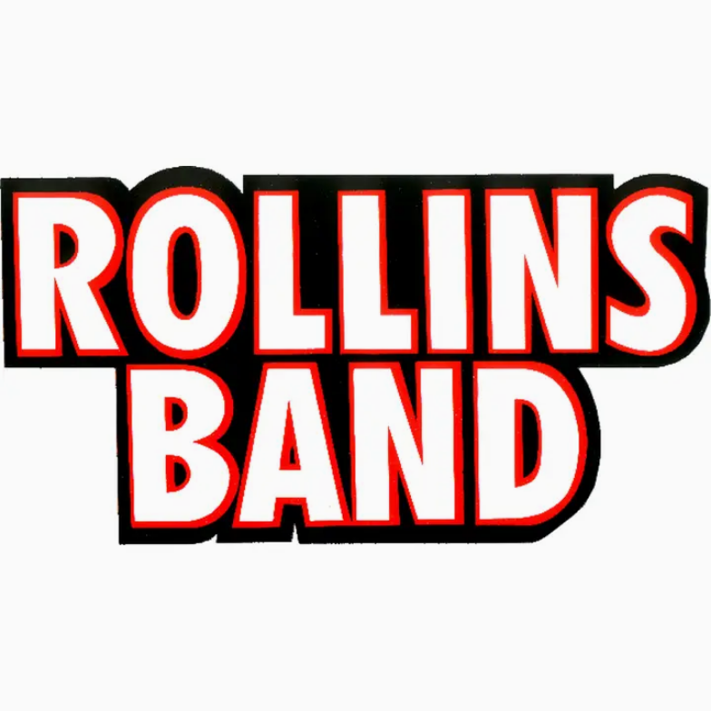 Rollins Band Large White and Red Logo Sticker