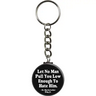 Assorted Metal Button Keychains