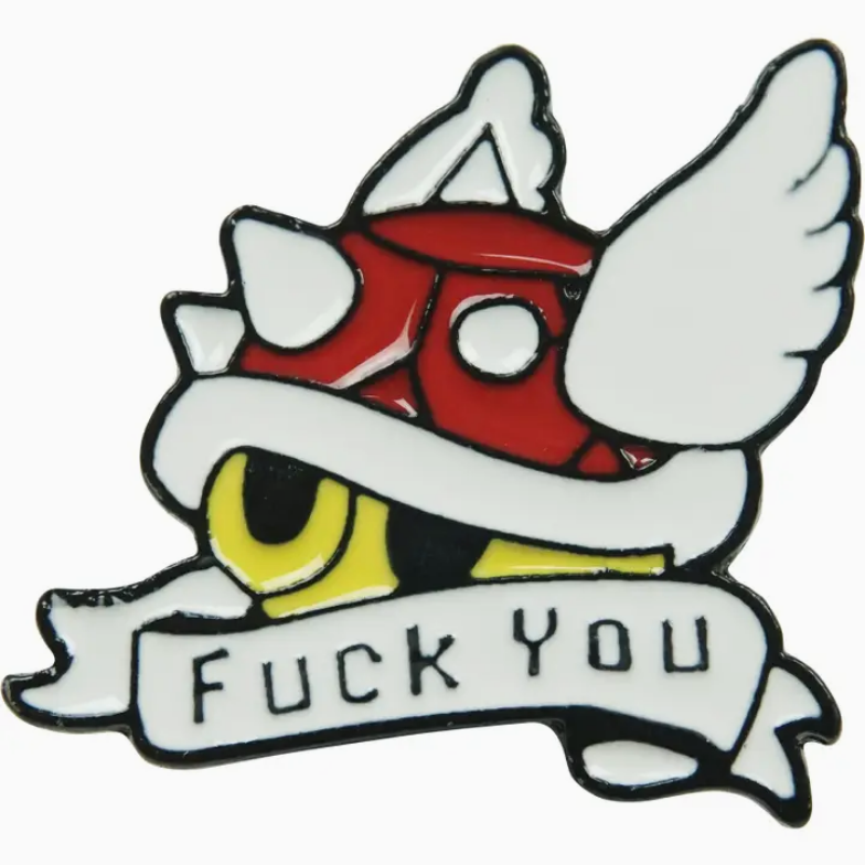 Super Mario Bros. F*** You Spiny Shell Enamel Pin