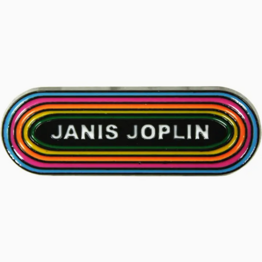 Janis Joplin Rainbow Pill Logo Enamel Pin