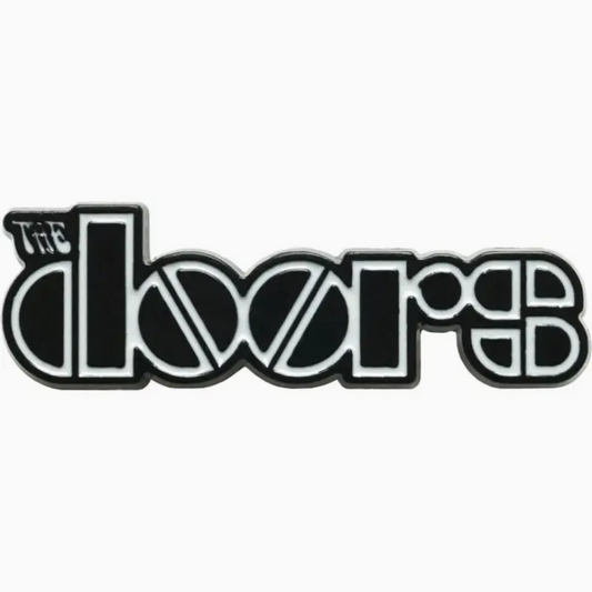 The Doors Black and White Logo Enamel Pin