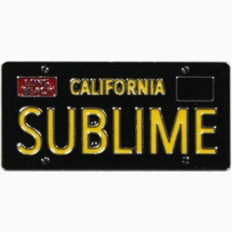 Sublime License Plate Enamel Pin