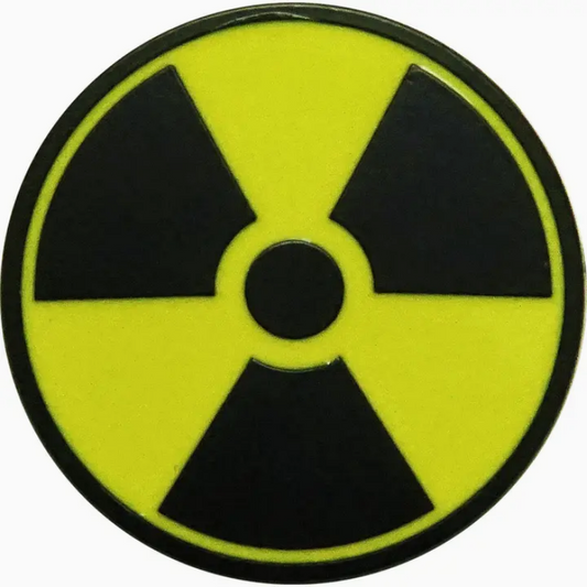 Black and Yellow Radiation Symbol Enamel Pin