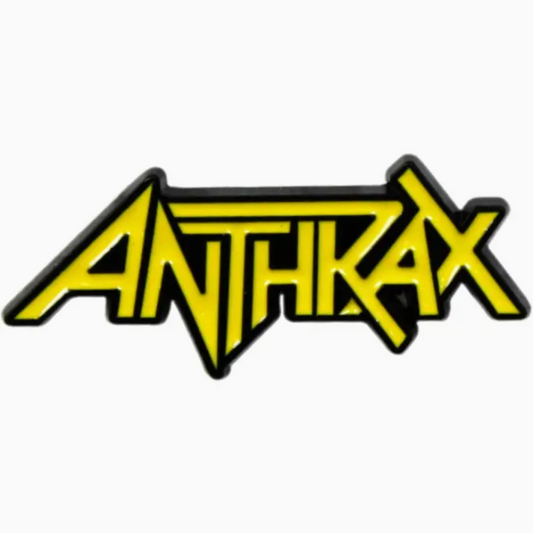 Anthrax Yellow and Black Logo Enamel Pin