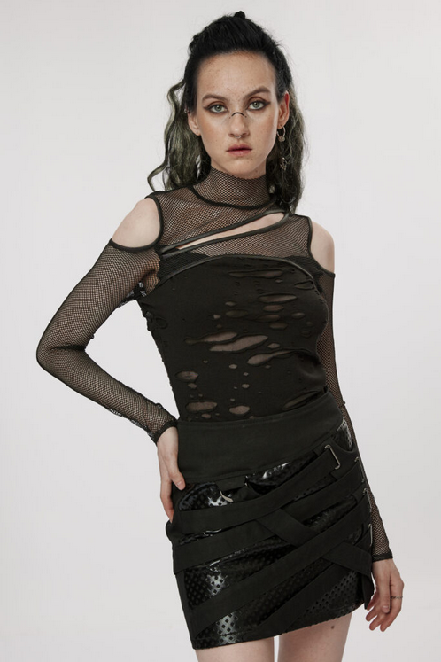 Women's Punk Mesh Top