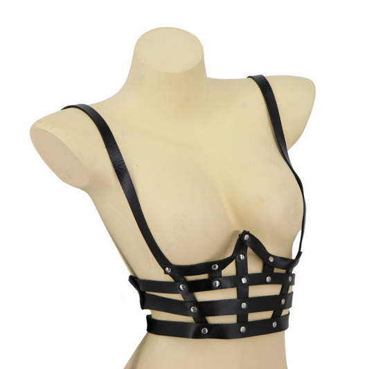 Leather under chest harness