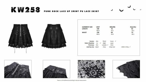 Women's Lace Up Lace Skirt