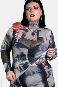 Women's Skeletal Long Sleeve Top