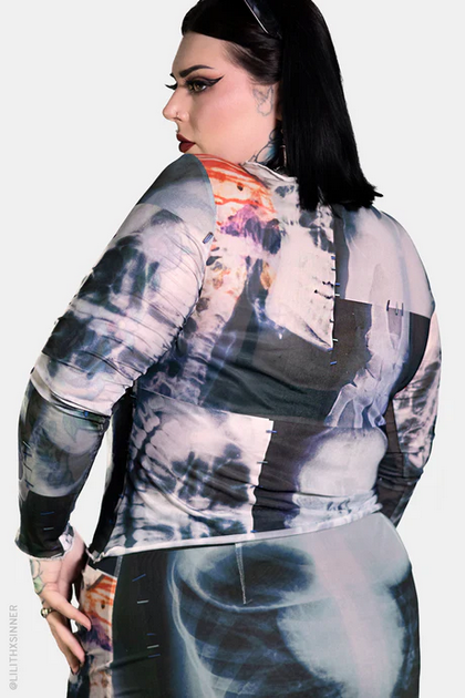 Women's Skeletal Long Sleeve Top