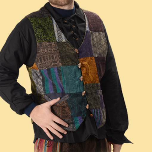 Unisex Patchwork Vest