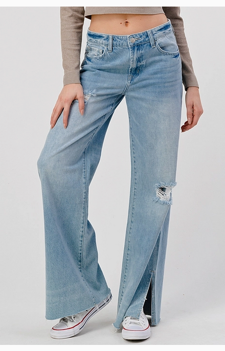 Medium Light Wash Skater Jeans