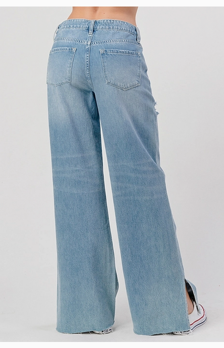 Medium Light Wash Skater Jeans