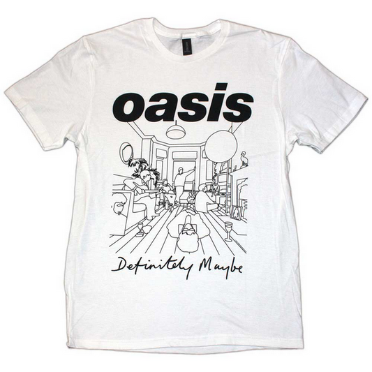 Unisex Oasis Definitely Maybe Line Drawing T-Shirt