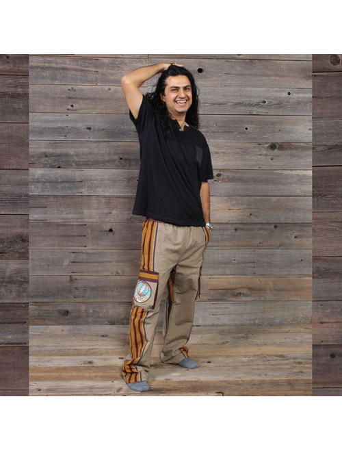 Unisex Grateful Dead Cotton Khadar Pants w/ Tonal Grateful Dead SYF